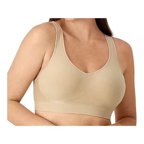 Bali Comfort Revolution Bra ComfortFlex Fit Seamless Shaping Wireless L Nude - Picture 1 of 12